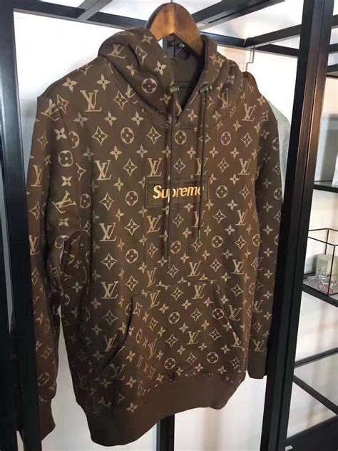 supreme louis vuitton hoodie price brown|supreme x louis vuitton price.